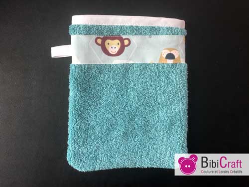 Gant de toilette bébé / gant de toilette bébé / lavage bébé - bleu / ours