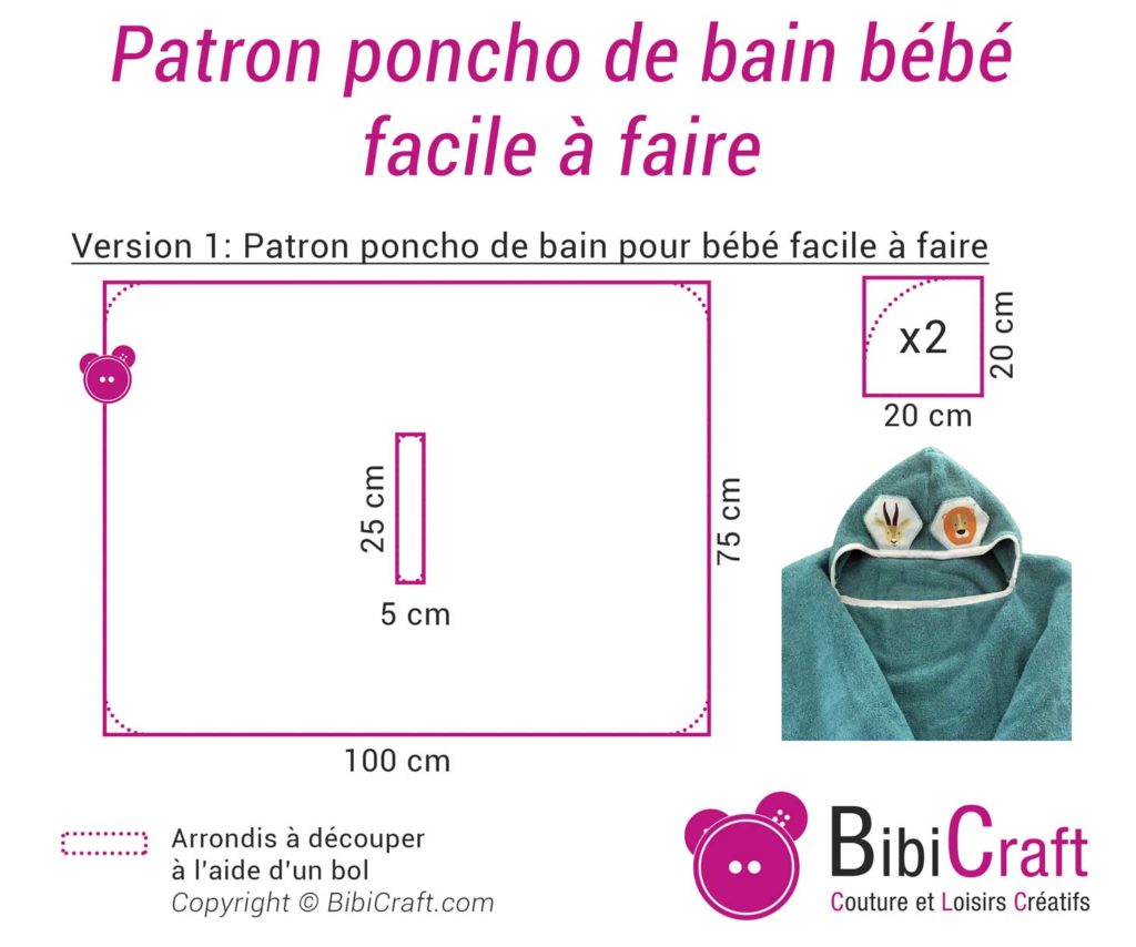 patron poncho bain bebe facile