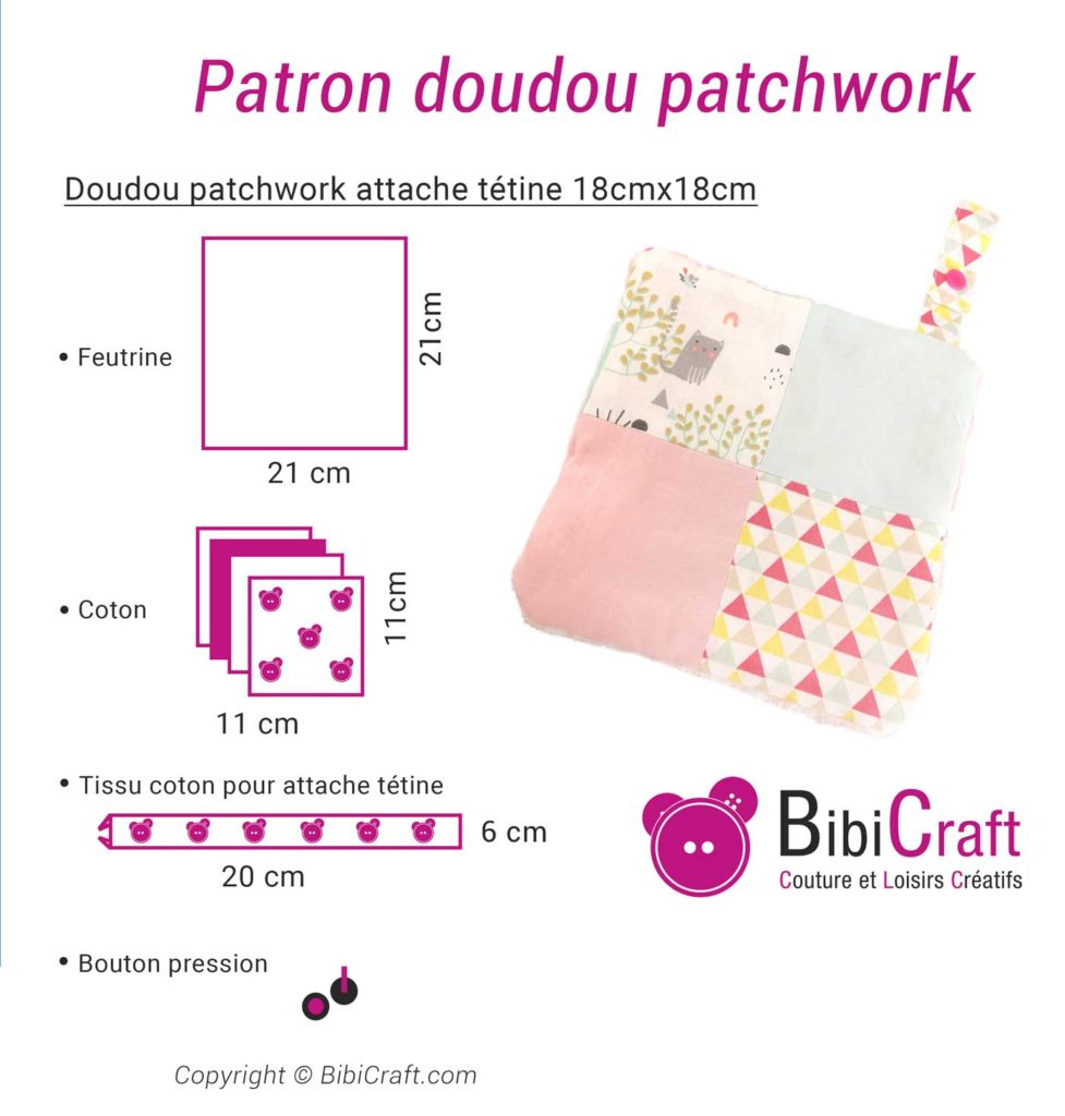 doudou patchwork patron tuto