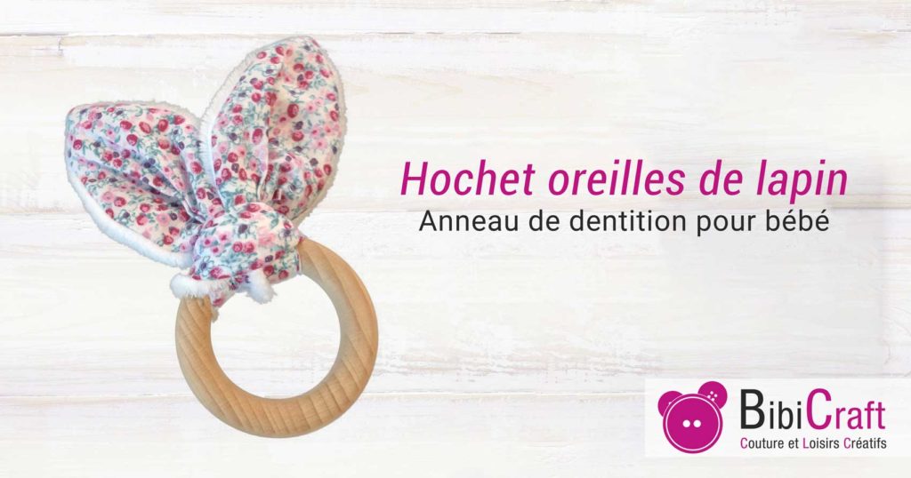 Hochet oreilles de lapin et anneau de dentition